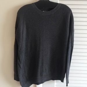 ATHLETA brand long sweater in ribbed charcoal grey